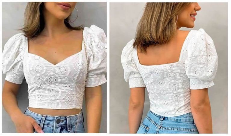 Top con escote corazón