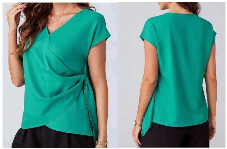 Blusa cruzada manga japonesa