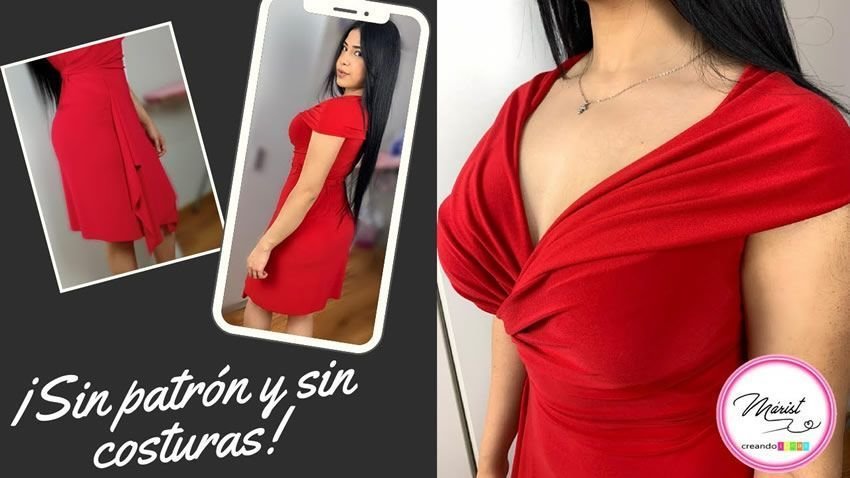 DIY Vestido sin patrón y sin costuras