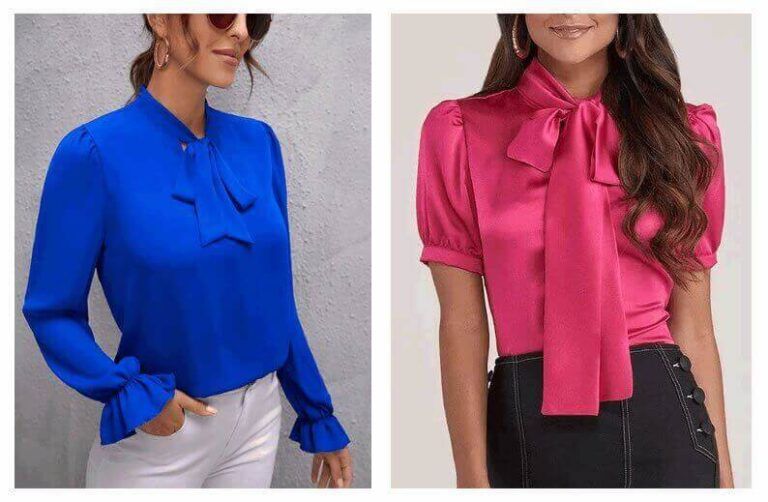 Blusa campesina cuello lazo