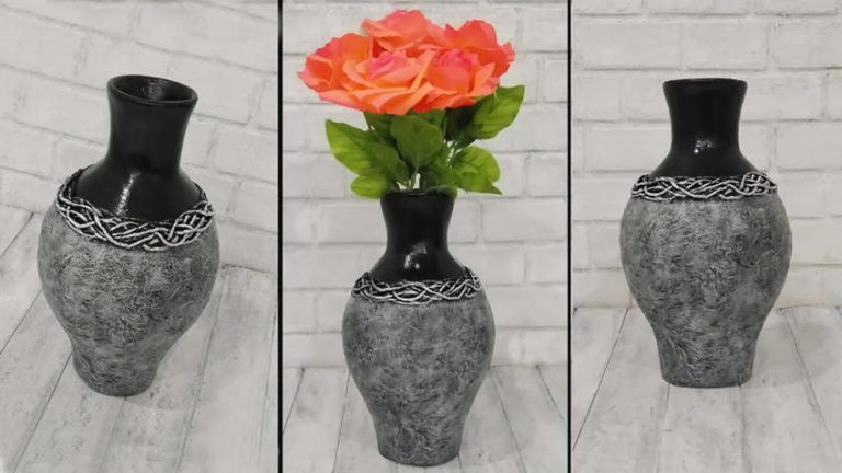 DIY Jarrón artesano decorativo fácil de hacer