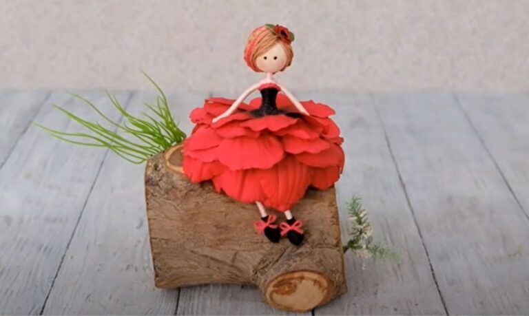 Muñeca de flores y alambre súper fácil