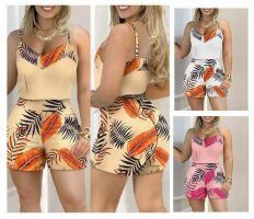 Conjunto de short y top de tirantes