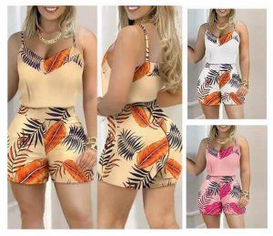 Conjunto de short y top de tirantes