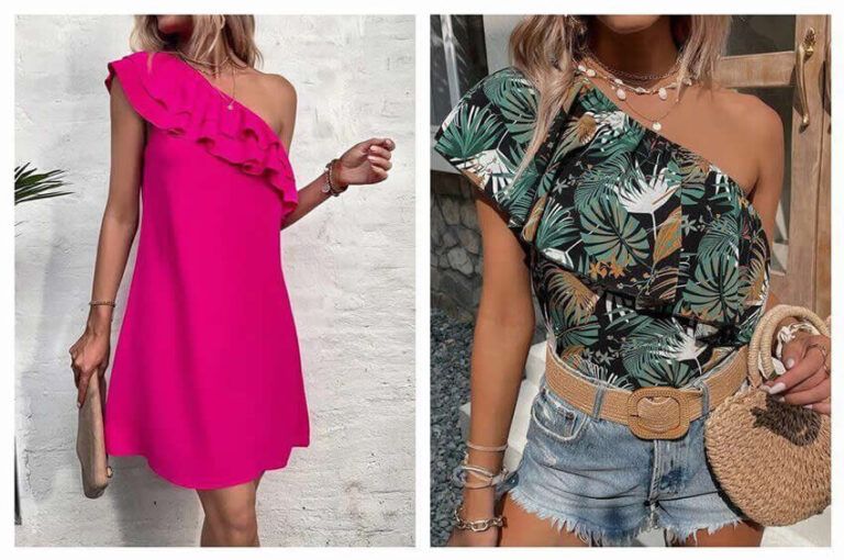 Vestido o blusa de un solo hombro