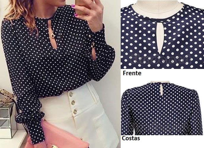 Patrón Blusa con abertura delantera y trasera