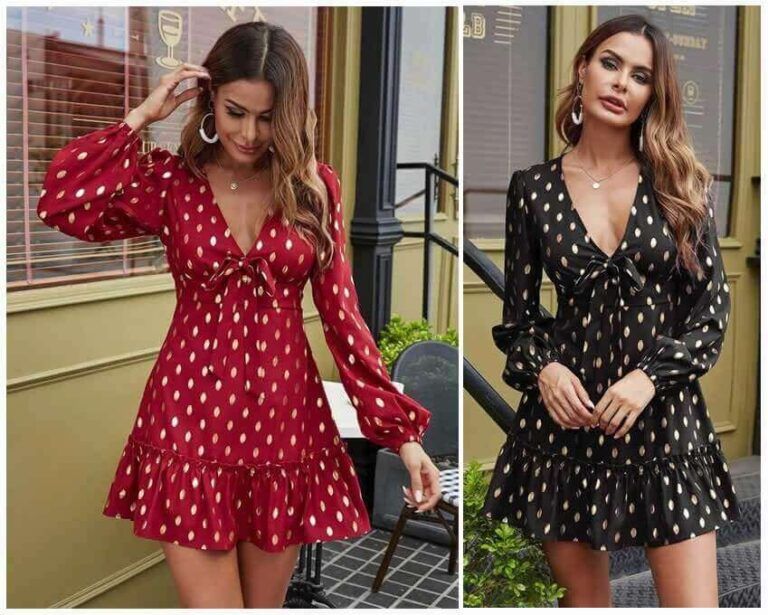 Vestido con manga de obispo