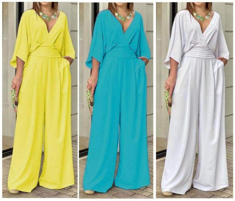 Mono o Kimono pantalón con escote cruzado