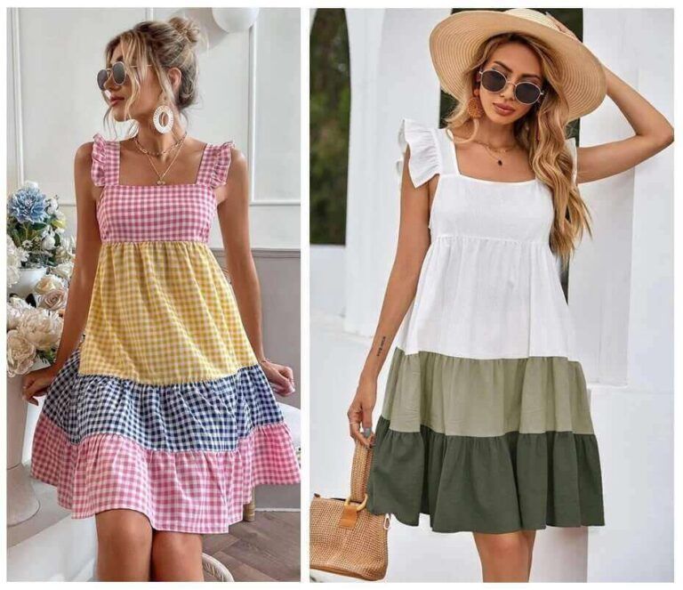 Vestido con tirantes de volantes