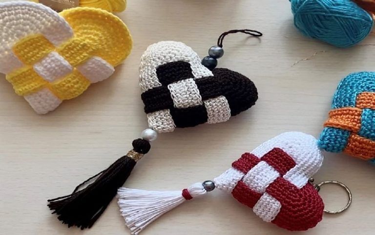 Corazón enlazado a crochet paso a paso