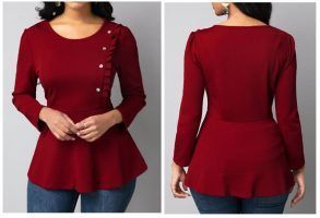 Blusa otoñal con manga larga