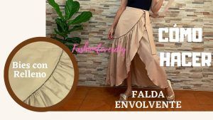 Falda asimétrica envolvente o pareo