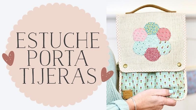 Estuche porta tijeras Patchwork