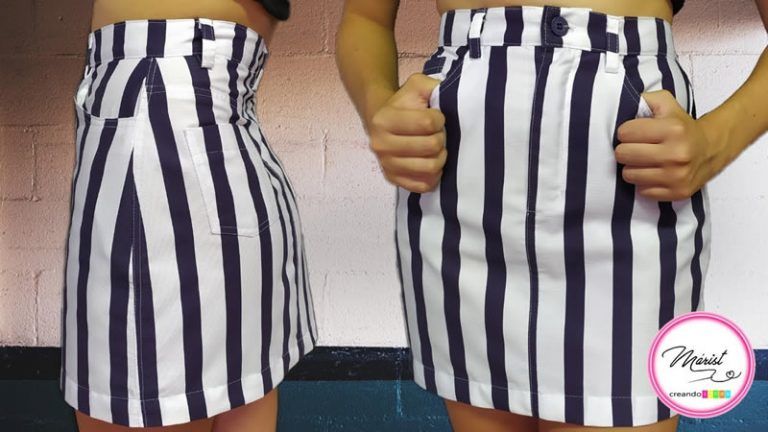 Falda con bolsillos DIY paso a paso