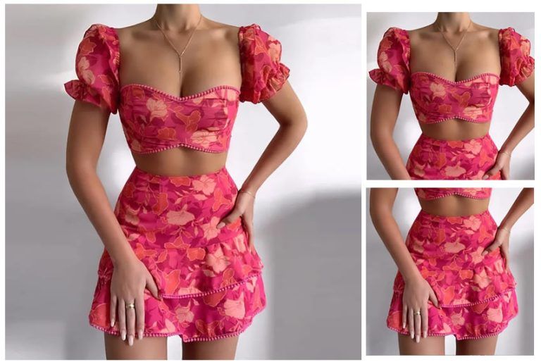 Crop Top y Falda de Moda