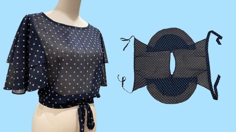 DIY Blusa con manga mariposa