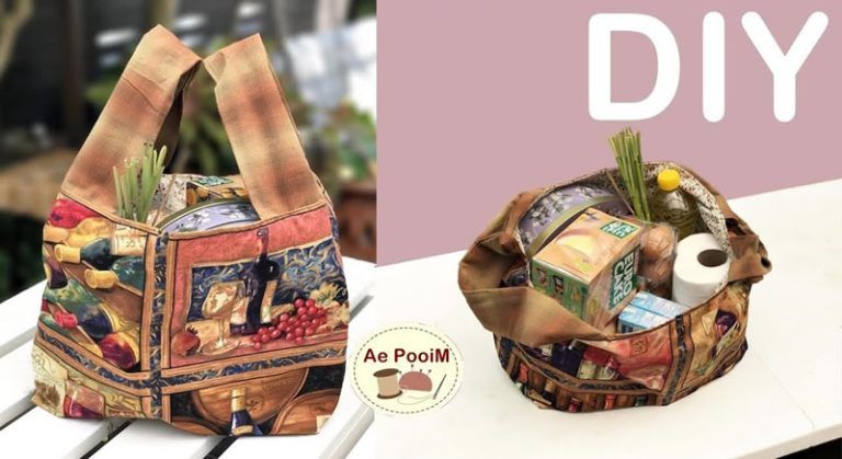 DIY Bolsa grande para el supermercado