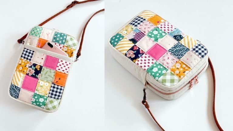 DIY Bolso bandolera acolchado patchwork