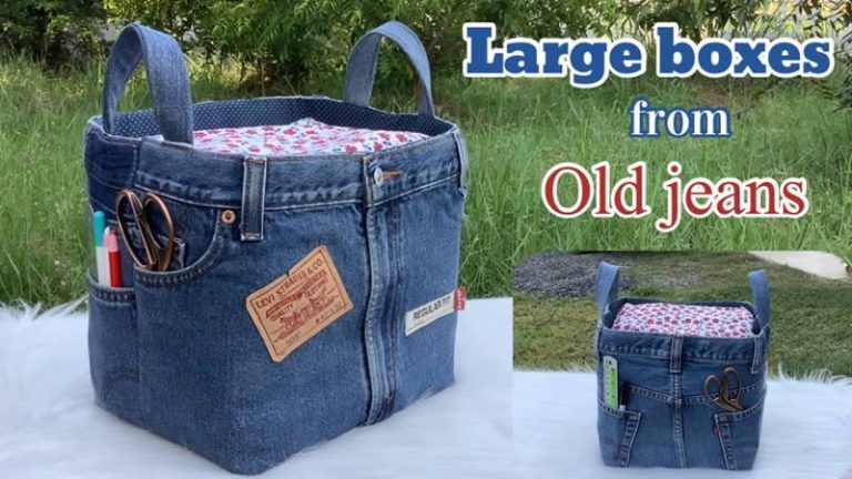 DIY Cesta grande con jeans