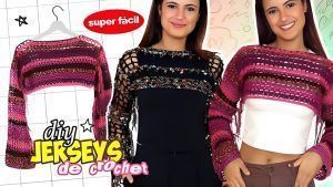 Jersey a crochet en tendencia