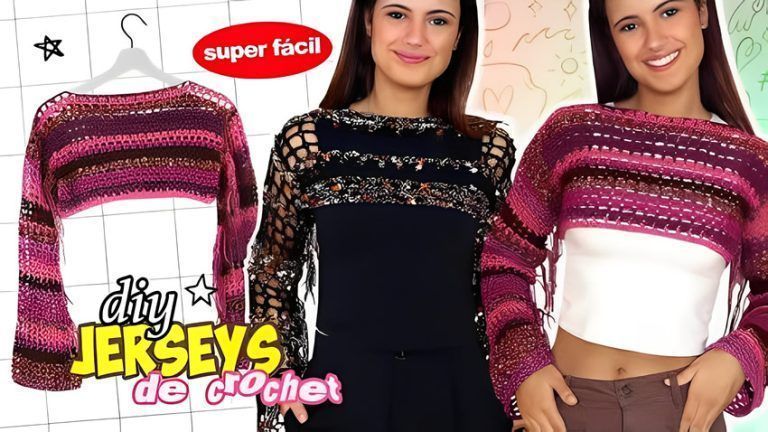 Jersey a crochet en tendencia