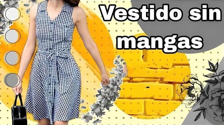 Vestido sin mangas con escote V