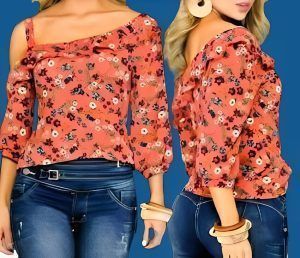 Blusa de hombro caído