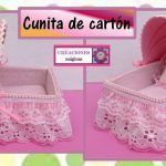 Cunita baby shower de cartón