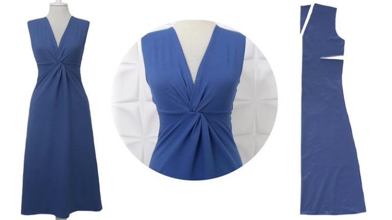 Vestido con nudo frontal