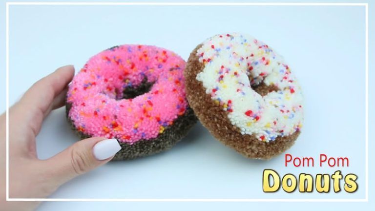 Donuts con pompones súper apetecibles