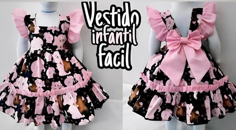 Vestido infantil con elástico