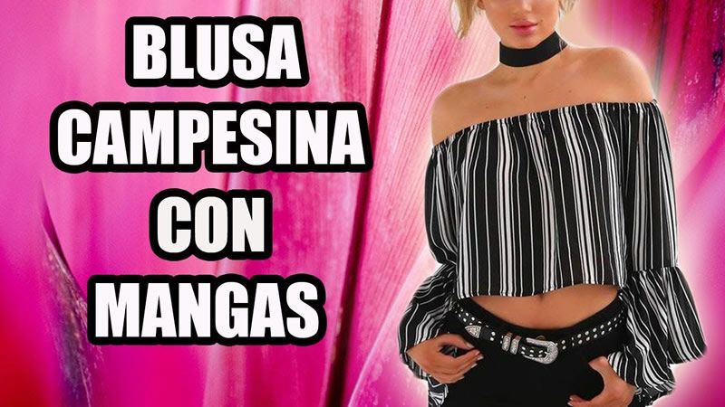 Blusa campesina con mangas