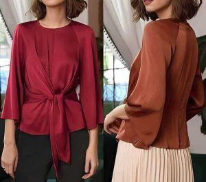 blusa raglán con ribete