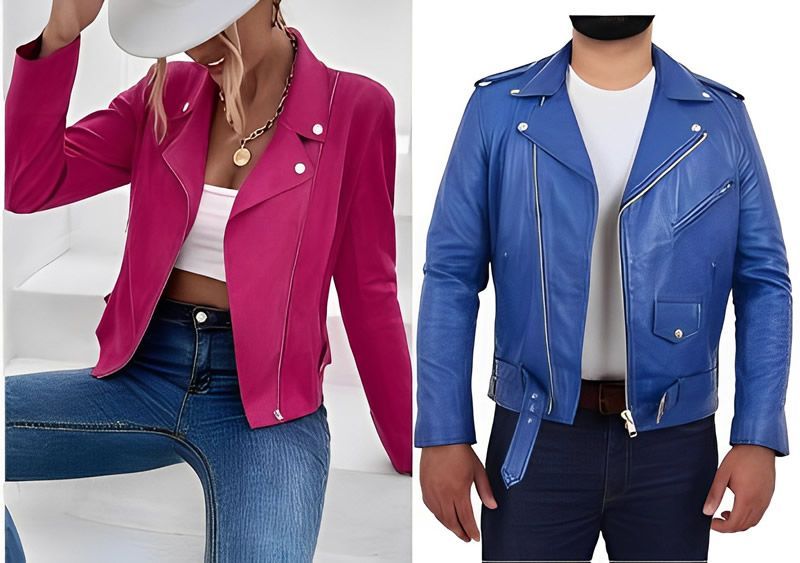 Cazadora unisex biker cruzada