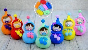 Muñecos con gomas de pelo