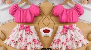 Top con falda para niña