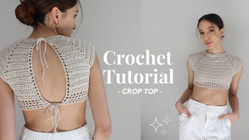 Crop top de crochet