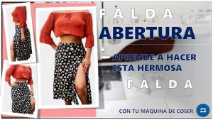 Falda con abertura en la pierna