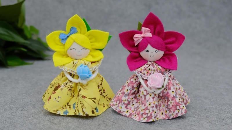 Muñecas flores súper fácil