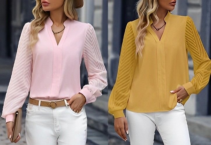Blusa cuello anatómico