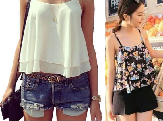 Blusa Top de tirantes para verano