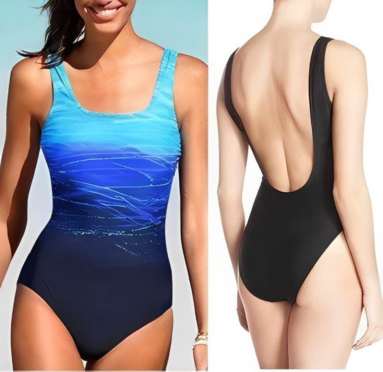 Bañador con pinzas en el pecho