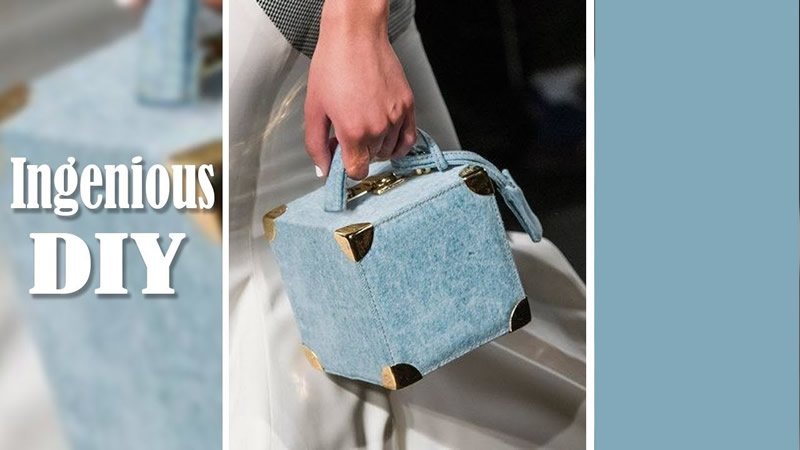 DIY Bolso cuadrado Jeans para mujer