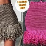 Falda con flecos a crochet
