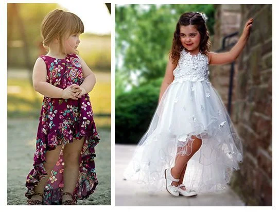 Vestido para niñas mullet con patrón