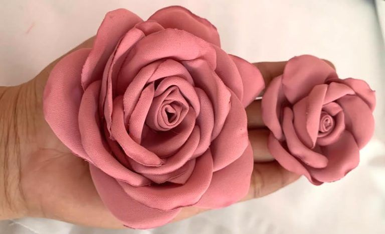 Rosas de tela de seda