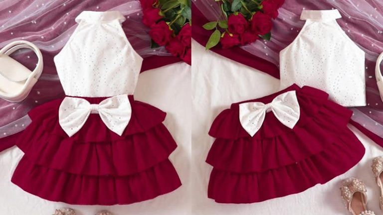 Top cuello halter y falda en capas