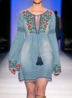 Vestido imperio de manga larga