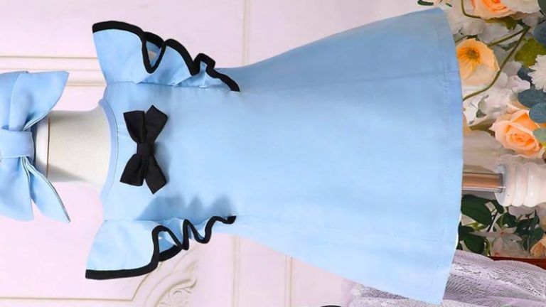 Vestido niña mangas volantes