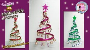 Árbol navideño con alambre y foamy